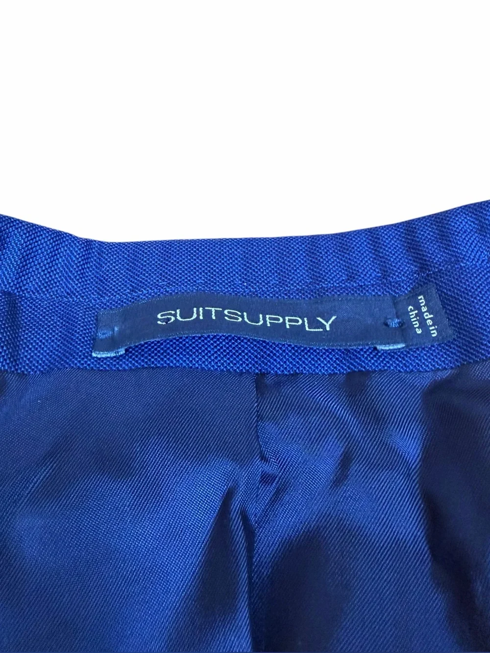 Suitsupply Havana Flap Blazer Suit Jacket 46 Slim Vitale Barberis Blue Wool S110
